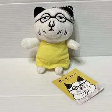 시바타 케이코 안경 고양이 봉제 인형 마스코트