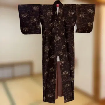 오시마 명주 순수 실크 꽃무늬 앤티크