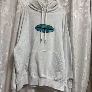 패러그래프 그레이 후드 부착 후드티