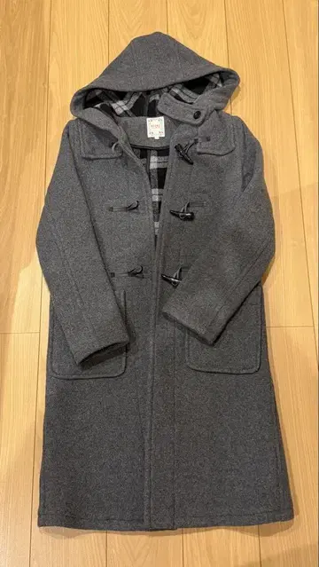 그레이 후드 부착 더플 코트 41cm 90cm