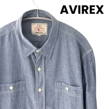 AVIREX 긴팔 셔츠 샴브레이 셔츠 XL 사이즈 아비렉스