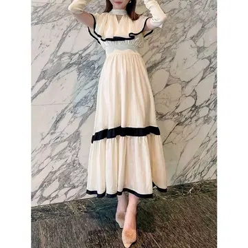 eimy istoire 대비 프릴 플레어 원피스