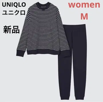 새상품 유니클로 울트라 스트레치 세트 상하의 세트 룸웨어 네이비