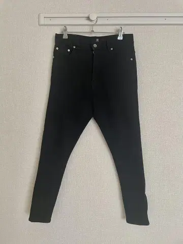 [캄비오] 남성용 스키니 팬츠 블랙 밑단 척 포함
