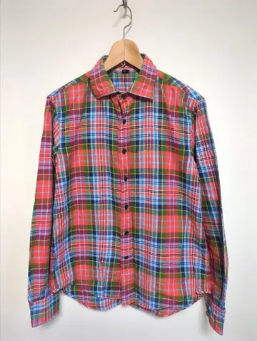 새상품급 45R 45rpm 옥스퍼드 체크 셔츠 사이즈 3