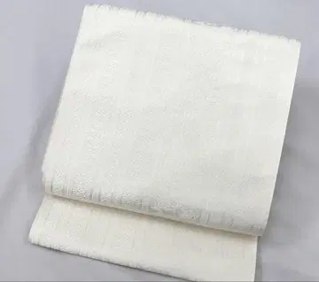 쿠로키 직물 하카타 오비 화이트 베이스에 당초 무늬 미사용 증권 포함
