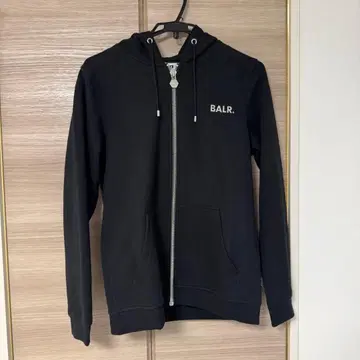 BALR. 블랙 풀 집업 후드티 S