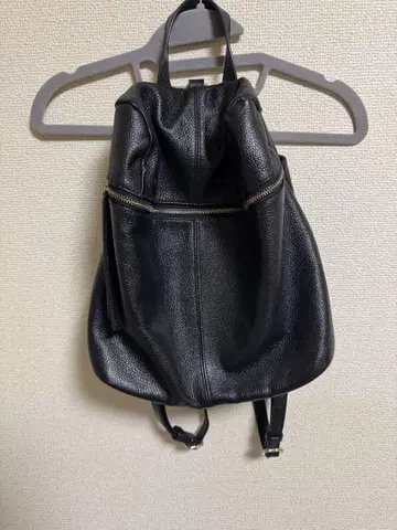 Lusso vita 블랙 가죽 백팩