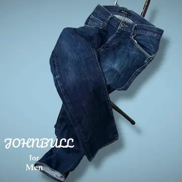 존불 Johnbull 원 워시 신치 벨트 스트레이트 데님 M