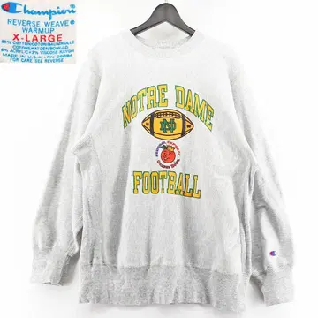 80s 빈티지 챔피온 리버스 위브 노트르담 대학 XL