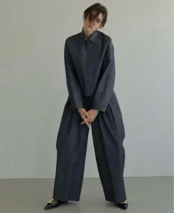 LOHEN 로헨 랜덤 턱 하이웨스트 데님 팬츠 36