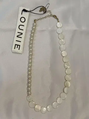 [ 미사용 새상품 ] LOUNIE 천연 쉘 펄 목걸이