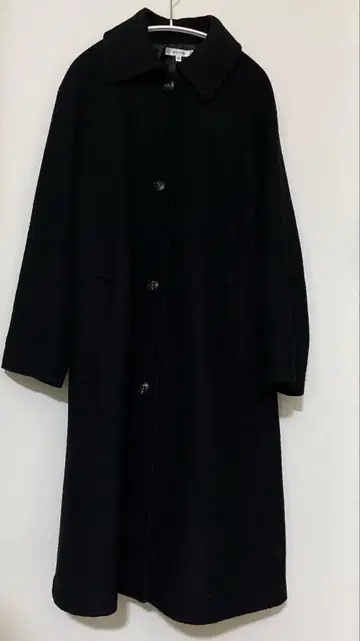moussy 블랙 롱 코트
