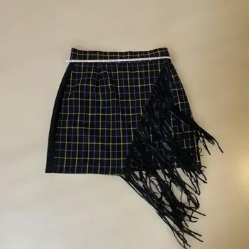 IMPERIAL 체크 프린지 스커트