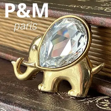 P&M 파리 엘리펀트 코끼리 모티브 빈티지 브로치