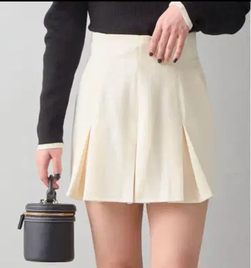 chico 플리츠 미니 스커트 화이트 프리 사이즈