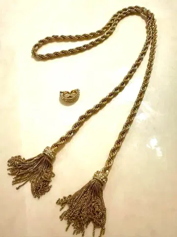 레어 컨디션 최상 Grosse 그로세 목걸이 프린지 골드 금