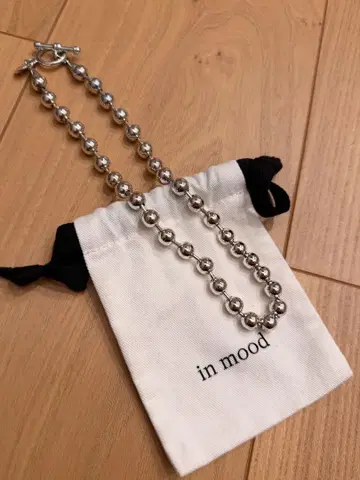 in mood 메탈 비즈 목걸이