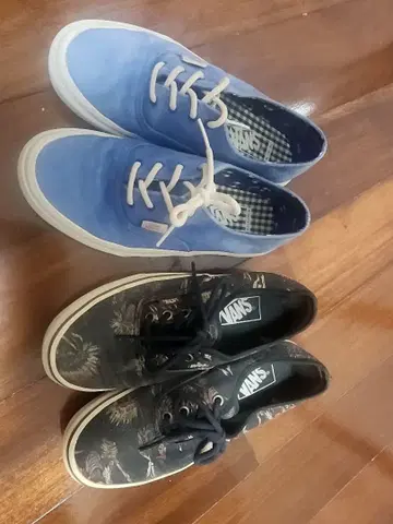 Vans US 스니커즈 파랑과 블랙 2켤레 세트 오센틱 레어