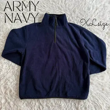 ARMY NAVY 플리스 하이넥 네이비 남성용 USA 구제 의류