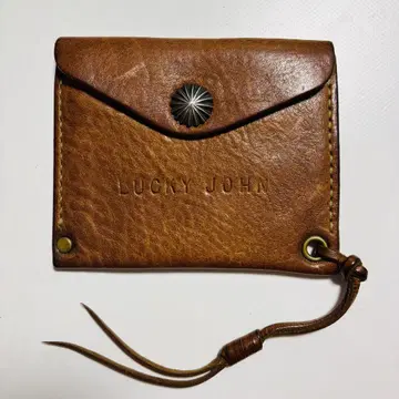 LUCKY JOHN 올 가죽 코인 케이스 지갑 카드 케이스