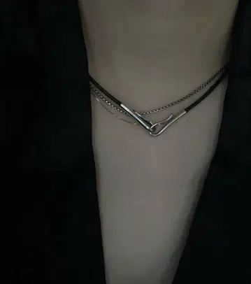 LORO 01M leather necklace 01