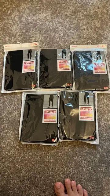 유니클로 히트텍 UNIQLO HEATTECH XL 5장 세트