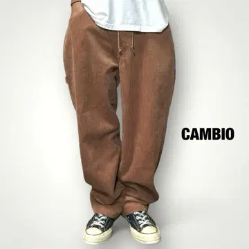CAMBIO 코듀로이 이지 페인터 팬츠 와이드 팬츠 XL