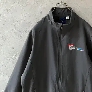 빈티지 자켓 플리스 풀 집업 자수 그레이 심플 LO31