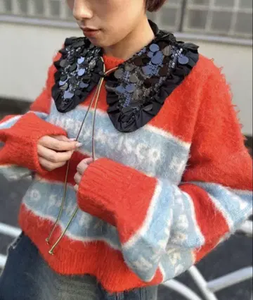 HELLO.SANFRANCIRCO 스팽글 멀티웨이 벨트 탈부착 카라