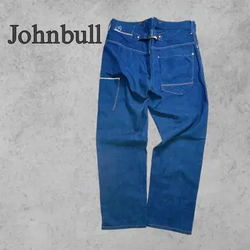 새상품급 Johnbull 워크 데님 신치 벨트 스트레이트 인디고