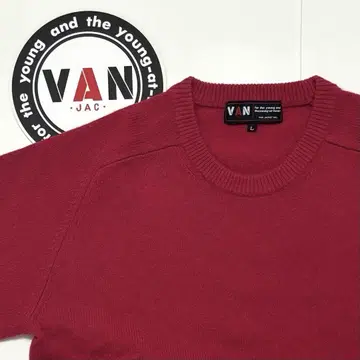 VAN 크루넥 울 스웨터 L