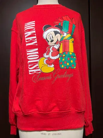 디즈니 미키 크리스마스 맨투맨 로데오 크라운즈 M 사이즈