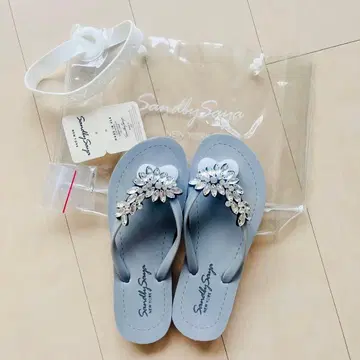 컨디션 최상 택 있음 샌드바이사야 비쥬 비치 샌들 브라이덜 슈즈