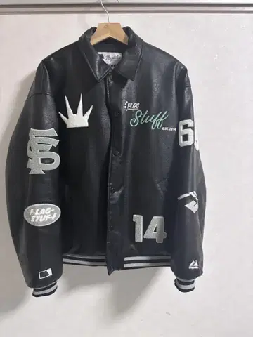 MAJESTIC x FLAGSTUFF VARSITY JACKET