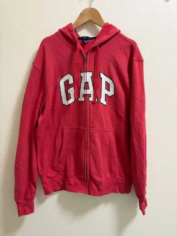 GAP 빨간색 풀 집업 후드티 L 사이즈