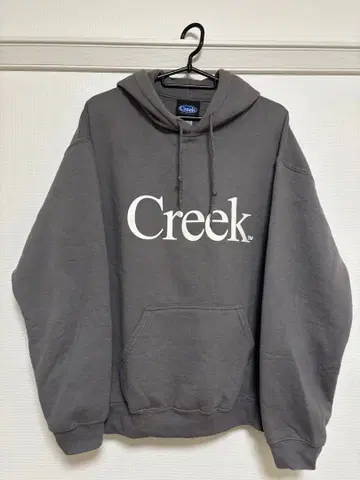 Creek 후드 부착 후드티 M 사이즈 그레이