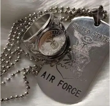 목걸이 반지 반지 AIR FORCE 밀리터리 공군 남성용
