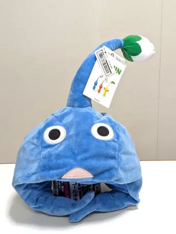 택 포함 미사용 새상품! 피크민 코스튬 모자 파랑 피크민