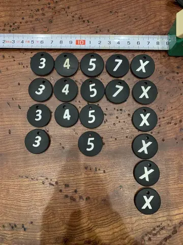 미사용 골프 헤드커버 번호표 조합 개당 333엔 두 번째 개당 222엔