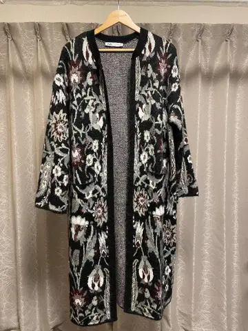 ZARA _자카드 니트 코트