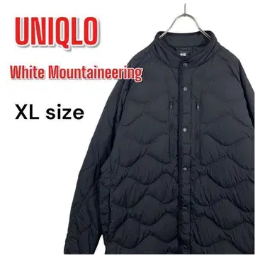 유니클로 화이트 마운티니어링 다운 자켓 XL 사이즈 블랙 블랙