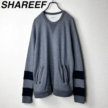 SHAREEF 지퍼 디자인 절개 맨투맨 트레이닝복 샤리프