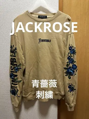 JACKROSE 잭로즈 파랑 장미 꽃무늬 자수 트레이닝복