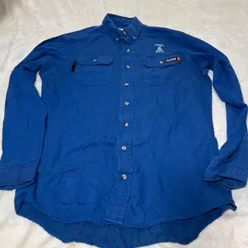 미국 빈티지 의류 TECGEN 워크 셔츠 기업 로고