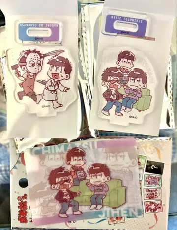 이로마츠 카라 잇 캔두 100엔샵 오소마츠 6쌍둥이 아크릴 카드