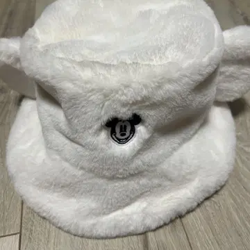 미키 귀 달린 화이트 모자 디즈니