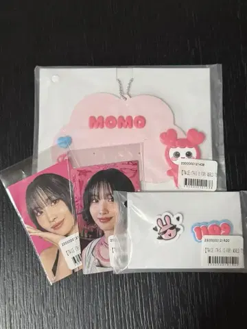 TWICE 온라인 복권 모모 러버 네임 키링 러버 핀즈 세트