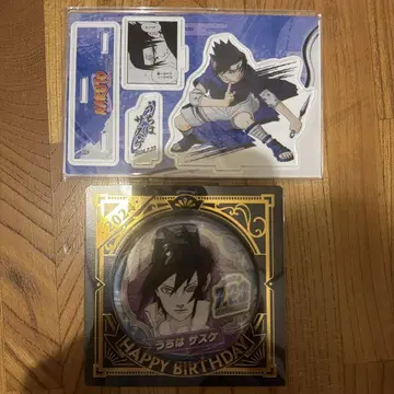 NARUTO 우치하 사스케 벌스데이 디오라마 피규어 캔뱃지