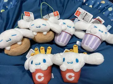 산리오 시나모롤 시나몬 버거샵 마스코트 3종 컴플리트